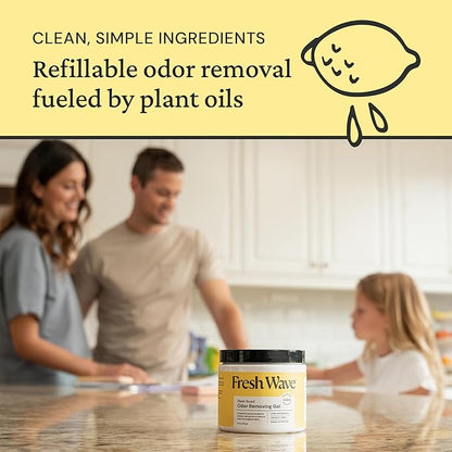 Fresh Wave Lemon Odor Removing Gel, 15 oz., Natural Plant-Based Odor Eliminator - Image 5