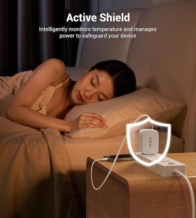 Retractable Wall Charger, 40W Dual Port QC3.0+PD Fast USB C Charging Block - Image 7