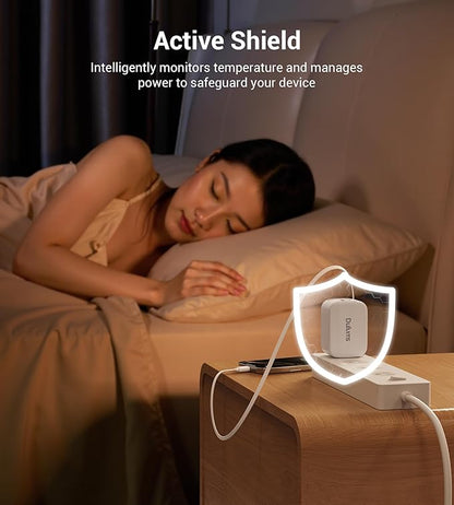 Retractable Wall Charger, 40W Dual Port QC3.0+PD Fast USB C Charging Block - Image 7