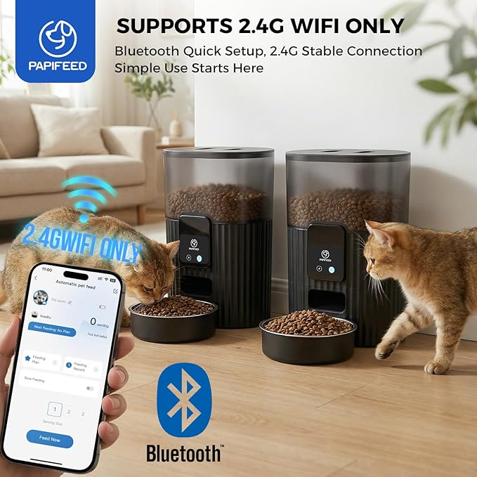 PAPIFEED Automatic Cat Feeder 3.5L/15 Cup ，WiFi Pet Feeder - Image 3