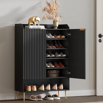 SICOTAS Shoe Cabinet Set of 2-56 Pairs Large Shoe Storage Cabinet, 50.7" Tall - Image 4
