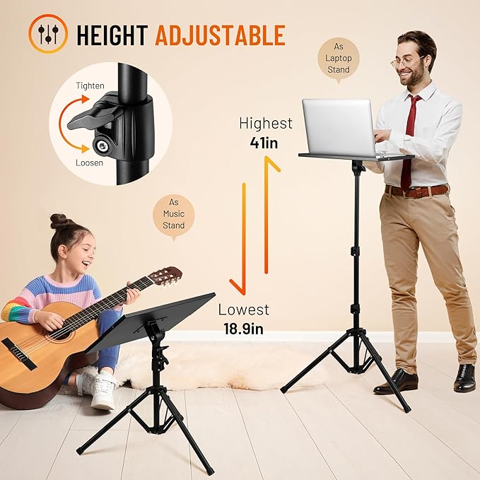 CAHAYA Projector Stand Tripod Foldable: 18.9 to 41 Inch Height Adjustable - Image 7