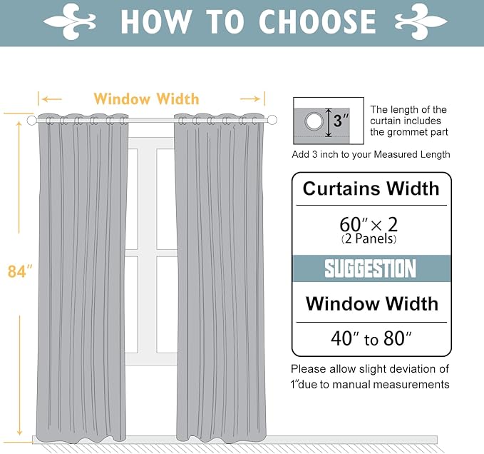 ChrisDowa 100% Blackout Curtains 84 inch Long - Image 6