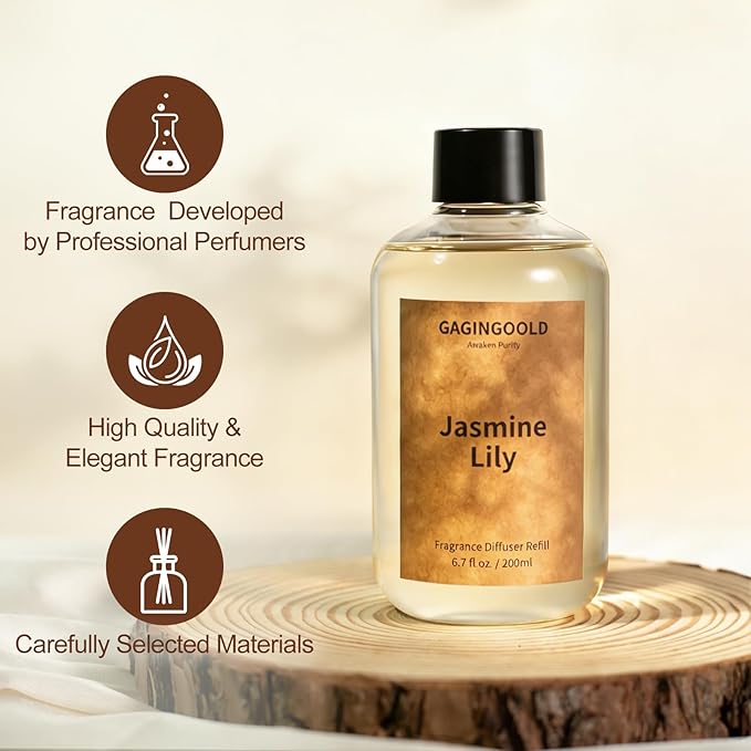 Jasmine Lily Scented Reed Diffuser Oil Refill - Image 5