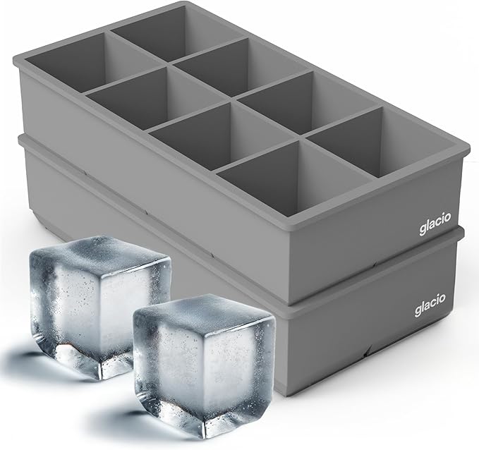 Ice Cube Molds – 2-Pack Silicone Trays by glacio
