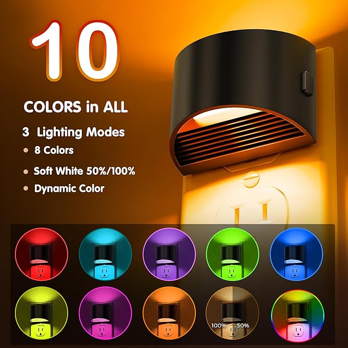 L LOHAS LED Night Lights Plug into Wall, Kids Night Lights - Image 2