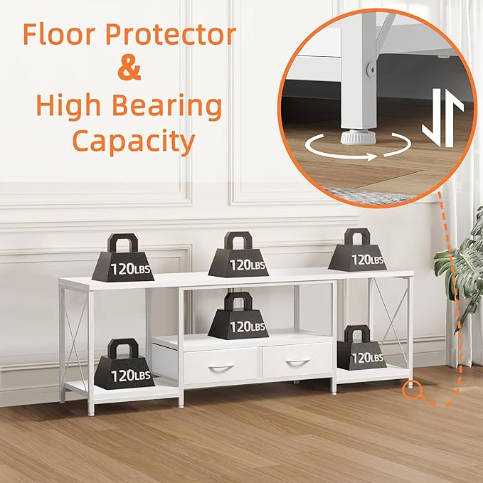 GYIIYUO TV Stand with Fabric Drawers - Image 6