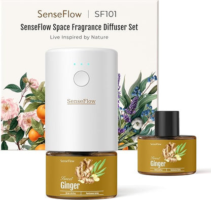 SF101 Pro Waterless Essential Oil Diffuser, Plug in Aromatherapy Diffuser & by SenseFlow