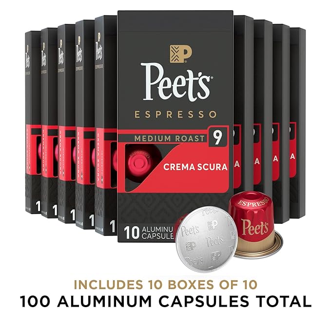 Peet's Coffee, Medium Roast Espresso Capsules, Compatible - Image 2