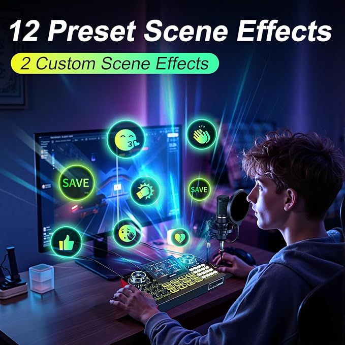 Audio Mixer, Sound Board for Pc/Phone Live Streaming Singing Gaming, Sound - Image 7