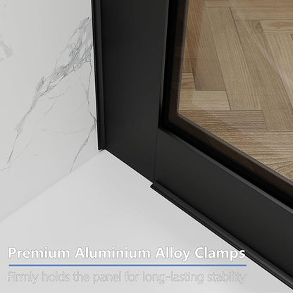 35" W x 60" H Bathtub Fixed Glass Panel, 3/8" Tempered Glass - Image 5