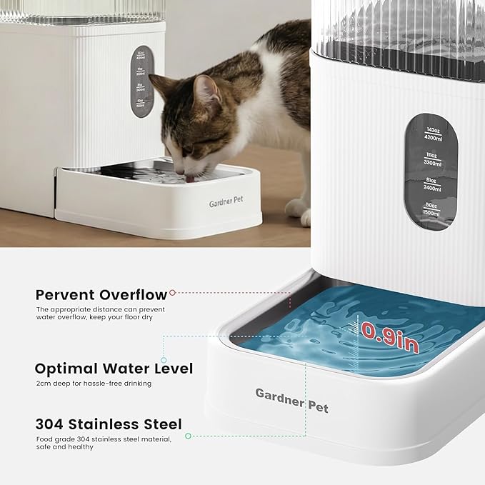 Gardner Pet 2.2 Gallon Automatic Dog Water Bowl Dispenser 8.5L Gravity Water - Image 3