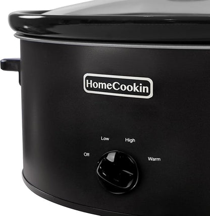 HOMECOOKIN 7 Quart Slow Cooker Oval Manual Pot Food Warmer - Image 2