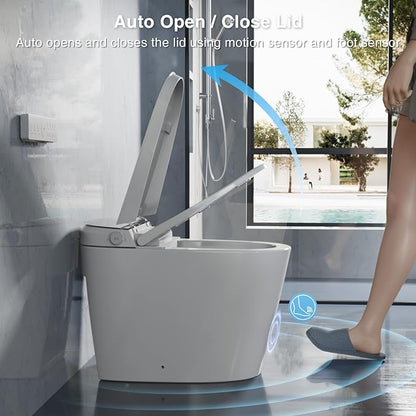 Elongated Smart Toilet with Auto-Open Lid & Heated Seat - Image 3