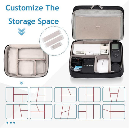 Electronics Travel Organizer, Double Layer Cable Organizer Bag Waterproof - Image 5