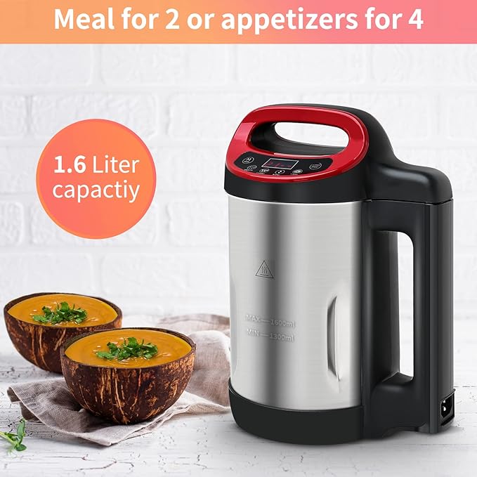 Soup Maker 1.6 L, 4-in-1 Multifunctional Smooth Soup and Chunky Soup Machine - Image 5