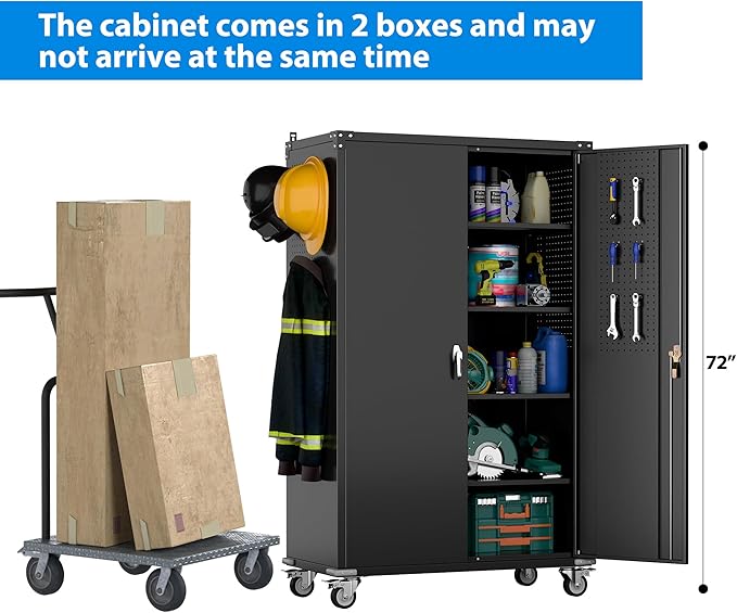 43.3"Wx21.9"Dx72"H Upgraded Wide and Deep Garage Storage Cabinet - Image 8
