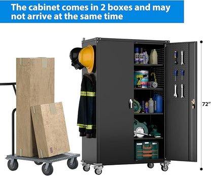 43.3"Wx21.9"Dx72"H Upgraded Wide and Deep Garage Storage Cabinet - Image 8