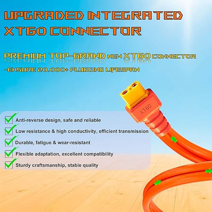 iHaospace XT60 to Solar Connector Cable 25FT/10FT/16.4FT 12AWG, XT60 Extension - Image 6