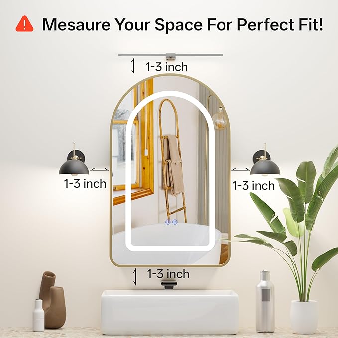 LED Arched Bathroom Medicine Cabinet - Image 6