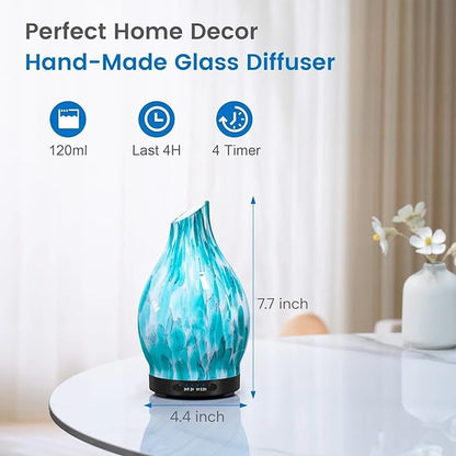 Essential Oil Diffuser, 120ML Glass Aromatherapy Diffuser - Image 3