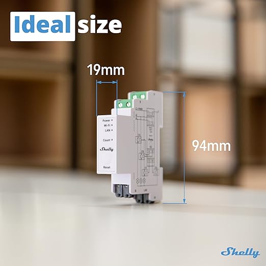 Shelly Pro 3EM | Wi-Fi & LAN, 3-Phase Smart Energy Meter | 2-Way Consumption | - Image 5