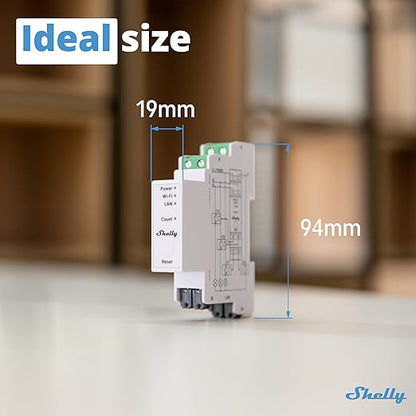 Shelly Pro 3EM | Wi-Fi & LAN, 3-Phase Smart Energy Meter | 2-Way Consumption | - Image 5