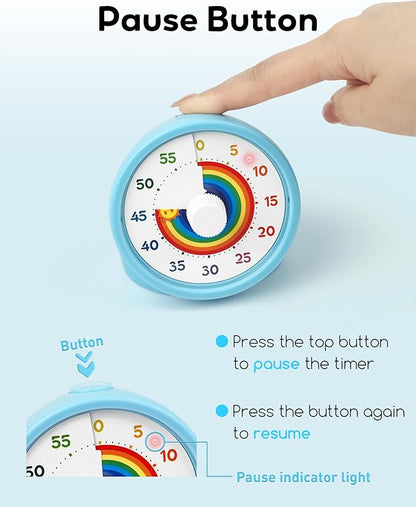 BellMan Visual Timer with Pause Button, 60 Minute Countdown Rainbow Timer - Image 3
