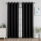CUCRAF Black Blackout Curtains 90 Inches Long, Thermal Insulated Noise Reducing by CUCRAF