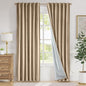 Lazzzy Cream Blackout Velvet Curtains 84 Inch Long Thermal Insulated Room by Lazzzy