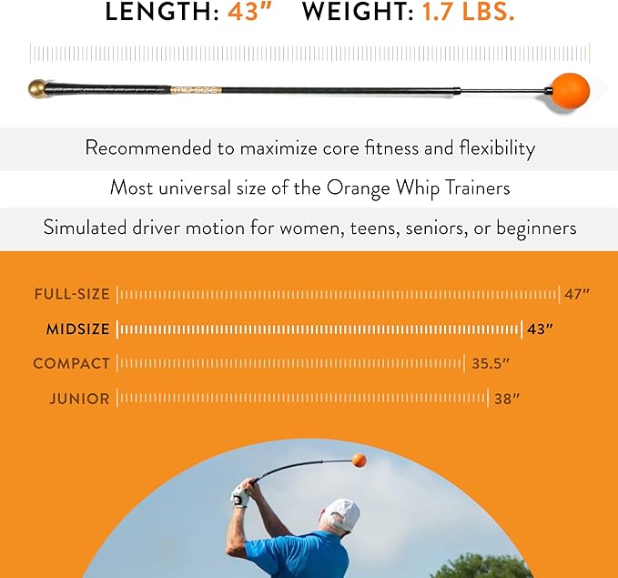 Orange Whip Golf Swing Trainer Aid Patented & Made in USA - Image 4