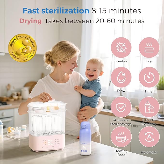 Bottle Sterilizer and Dryer, All-in-One Electric Steam Sterilizer Bottle - Image 3