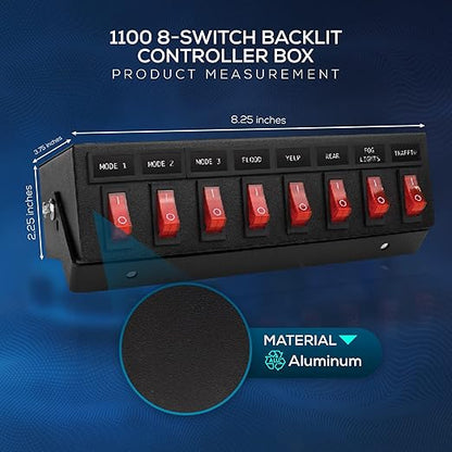 Ultra Bright Lightz 1100 8-Switch Backlit Controller Box | Emergency Vehicle - Image 4