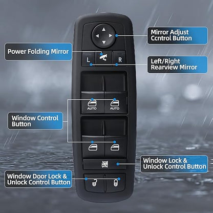 WUANGKI Power Control Window Switch | Front Driver Side | 8+3 Pins | Compatible - Image 7