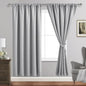 JIUZHEN Silver Grey Curtains for Bedroom by JIUZHEN