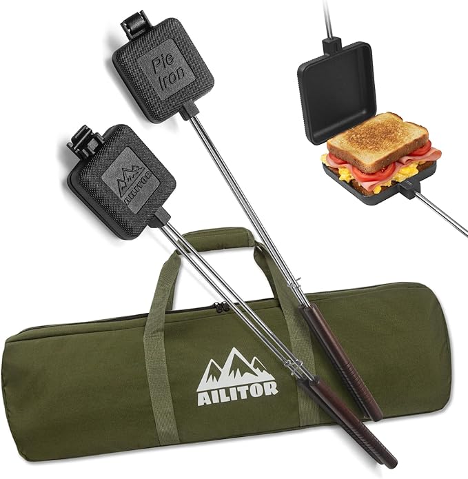Mountain Pie Maker Cast Iron Set of 2 by AILITOR