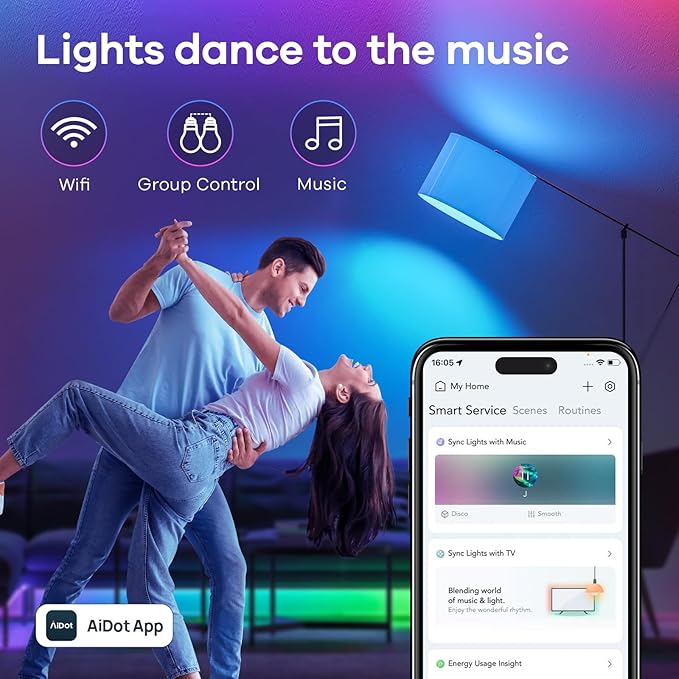 Linkind Matter Smart Light Bulb, WiFi Smart Bulbs, Work - Image 4
