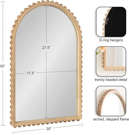 Kate and Laurel Beadbrook Modern Beaded Arched Mirror - Image 2