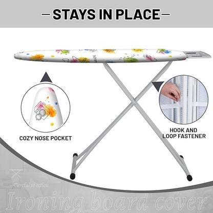 Extra Thick Ironing Board Cover and Pad, 15x54 Ironing Board Cover, Resist - Image 3