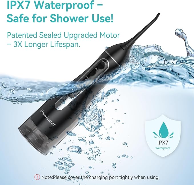 Water Dental Flossers for Teeth, 300ML Cordless Portable Electric Water Flosser - Image 8