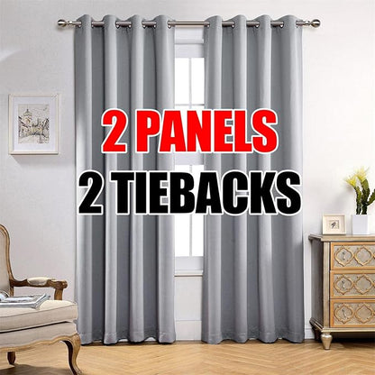 MIUCO Room Darkening Soild Grommet Blackout Curtains by MIUCO