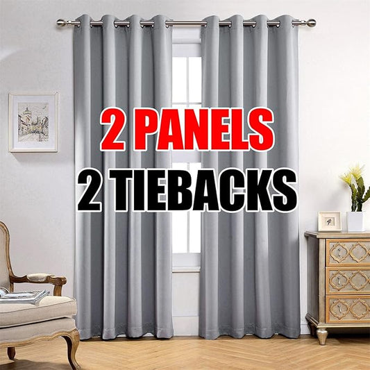 MIUCO 1 Pair Thermal Insulated Grommet 52-Inch-by-95-Inch Blackout Window by MIUCO