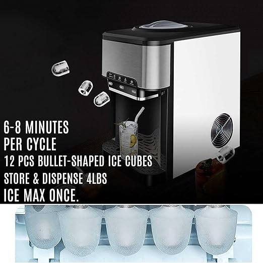 NUNET 3-in-1 Ice Maker Water Dispenser Water Cooler Filled by Water Line w. - Image 4