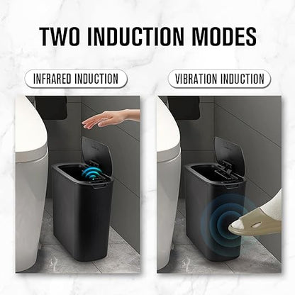 Cesun Automatic Motion Sensor Black Bathroom Trash Can - Image 6
