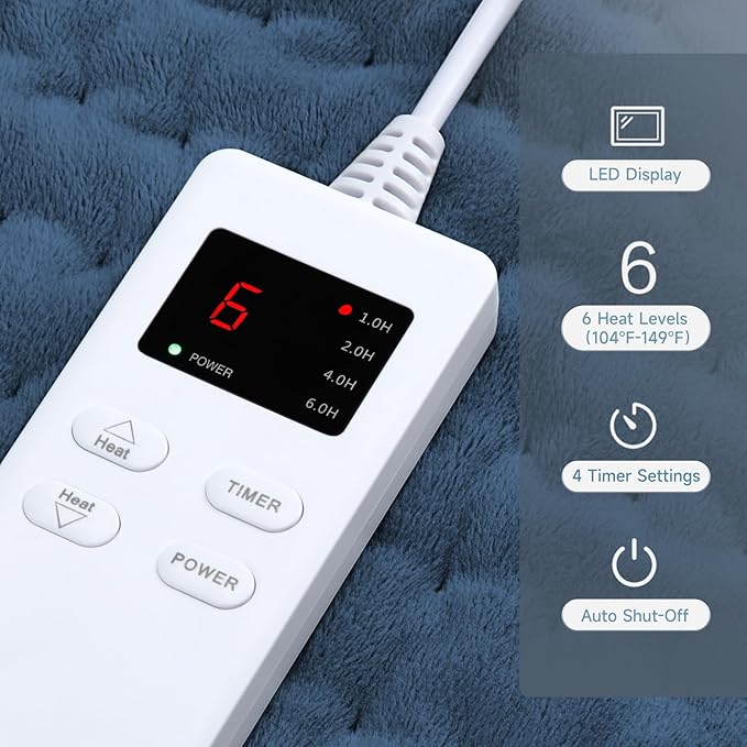 Heating Pad for Back Pain Relief, ZUODUN Electric Heating Pads for Cramps - Image 3