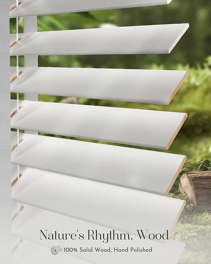 Graywind Motorized Solid Wood Blinds 90% Blackout Smart Electric Horizontal - Image 3