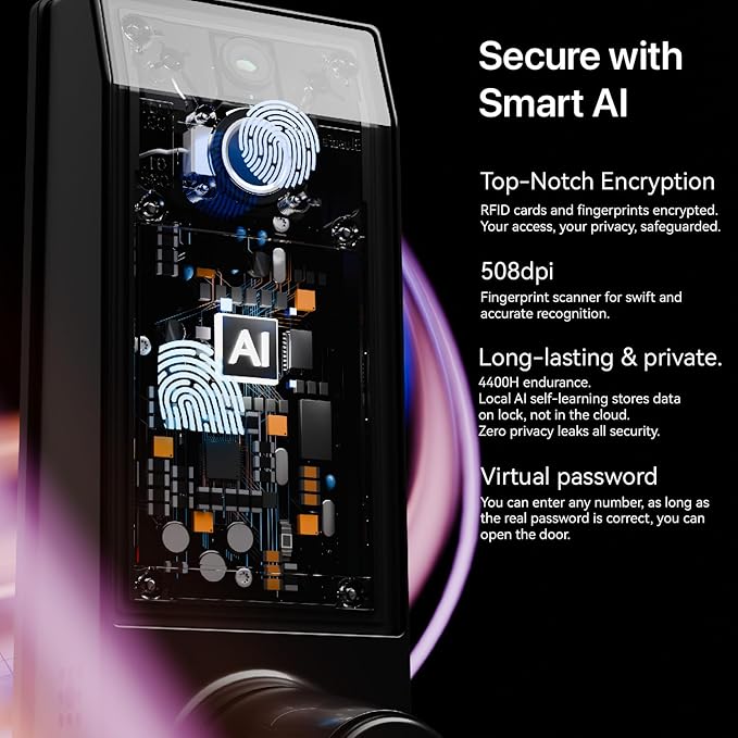 Smart Lock Ring Doorbell Fingerprint Deadbolt - Image 7