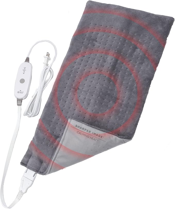 Calming Heat Massaging Vibrations Weighted Heating Pad by Sharper Image | Auto - Image 6