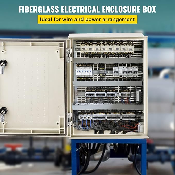 VEVOR Electrical Enclosure Box, 15.7'' ×11.8'' ×7.9'', Fiberglass Junction Box - Image 2