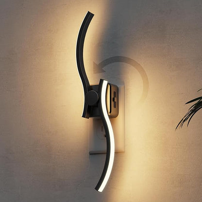 L LOHAS LED Night Light, 2 Pack Night Lights Plug into Wall, Modern Wall Sconces by LLOHASLED